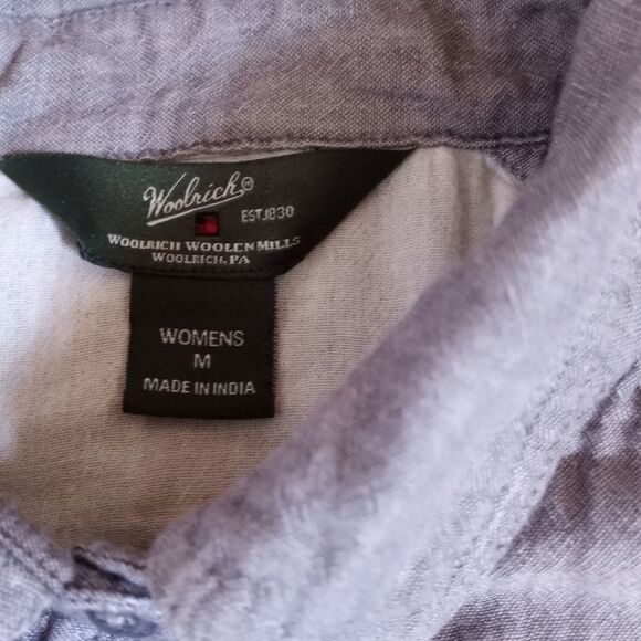 Woolrich Gray Longsleeves Buttons Up Pockets Women Shirt - Picture 2 of 8